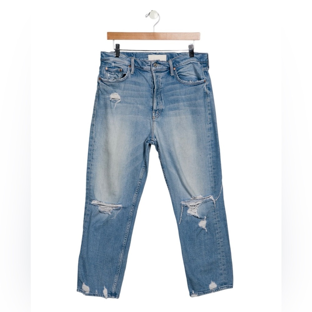 MOTHER High-Rise Straight Leg Jeans - Blue (US 32)